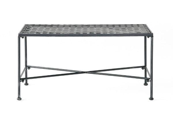 Alexander Outdoor Iron Coffee Table - Black