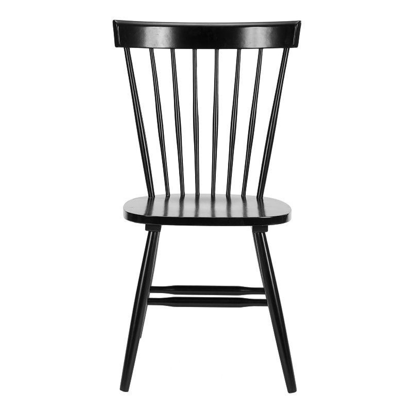 SET OF 2 American Homes Collection Parker Country Farmhouse Black Spindle Chair