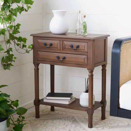 Safavieh Primrose 3-Drawer Console Table Brown