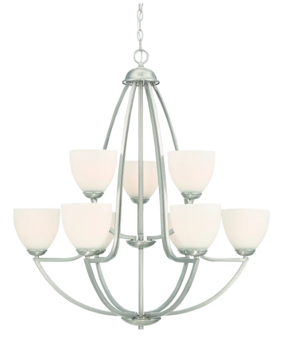 Park Harbor Rowanty 9 Light 32" Wide Chandelier - NICKEL