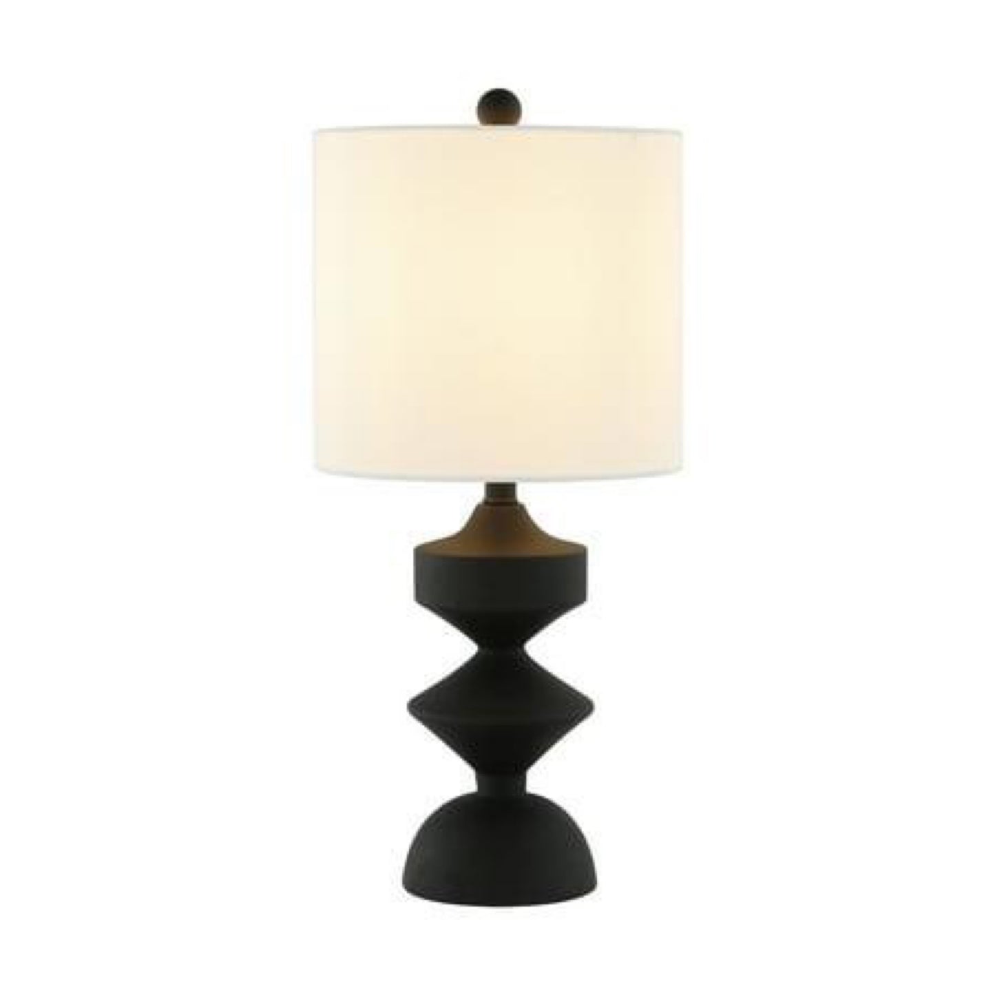 Safavieh Riza 20" Modern Black Resin Table Lamp with Shade