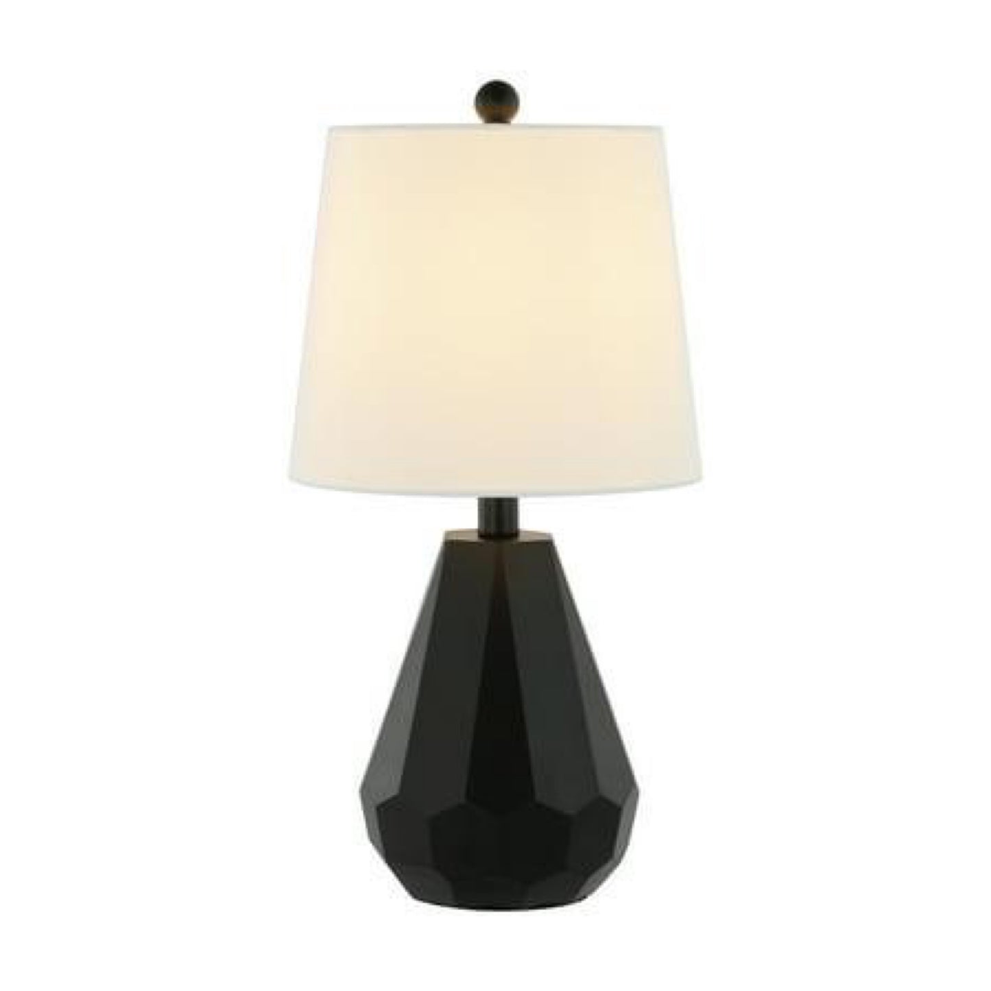 Safavieh Seira 20" Glam Black Resin Table Lamp with Shade