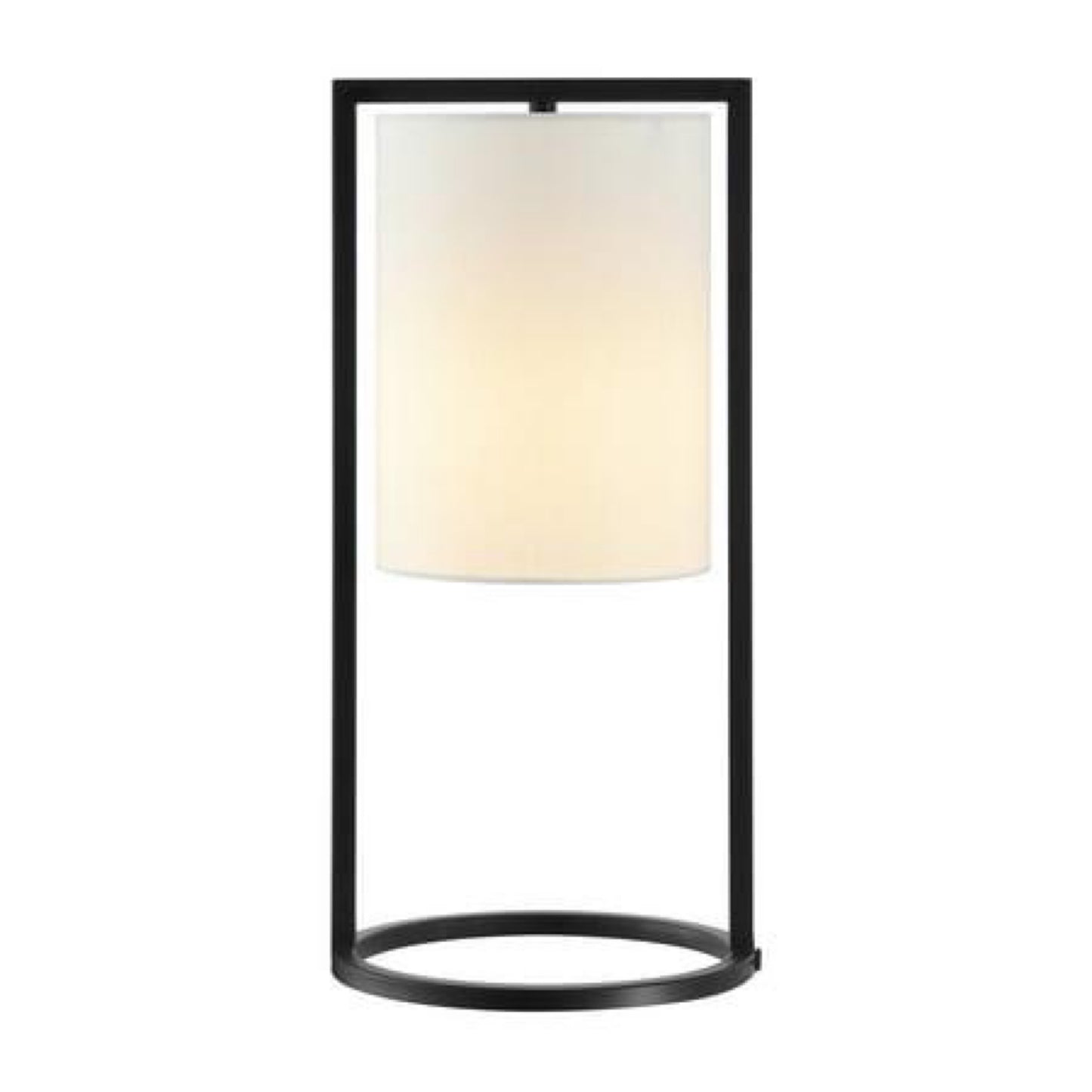 Safavieh Tamiko 18" Modern Black Iron Table Lamp with Shade