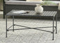 Alexander Outdoor Iron Coffee Table - Black