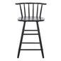 Jay 25 in. Black Low-Back Wood Frame Counter Stool
