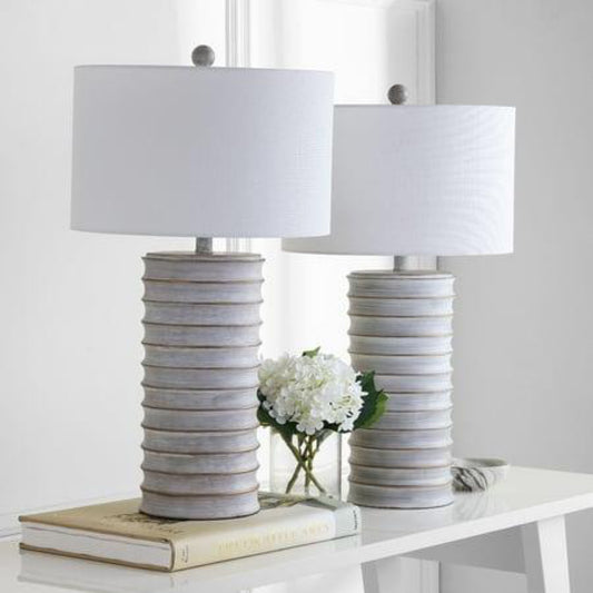 SET OF 2 - Safavieh Melina Nautical 28.5 in. H Table Lamp Wash
