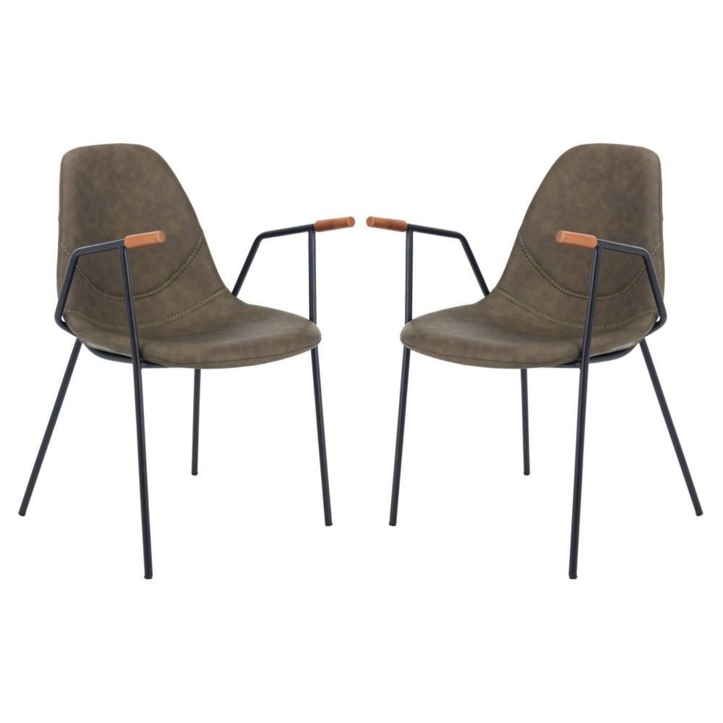 SET OF 2 - Tanner Mid-Century Retro Dining Chair