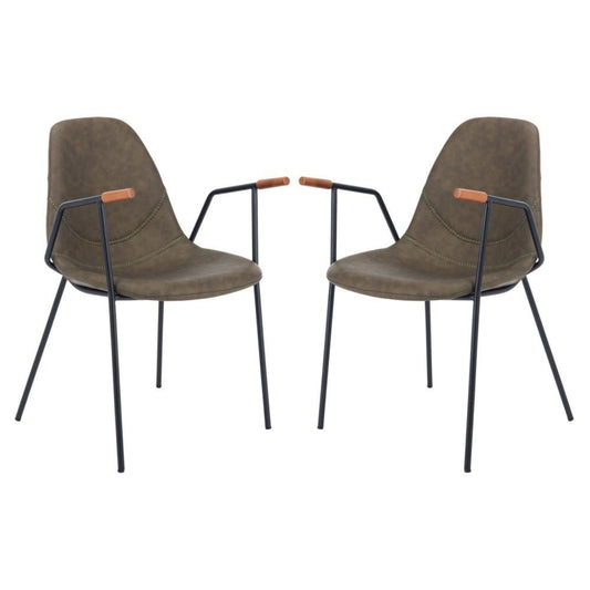 SET OF 2 - Tanner Mid-Century Retro Dining Chair
