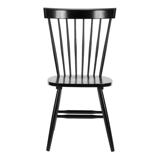 SET OF 2 American Homes Collection Parker Country Farmhouse Black Spindle Chair