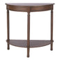 Safavieh Tinsley Half Round Console Table Brown