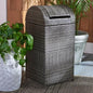 Safavieh Serapis Contemporary Modern Outdoor Patio Trash Bin