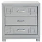 Safavieh Raina Three Drawer Greek Key Night Stand Grey