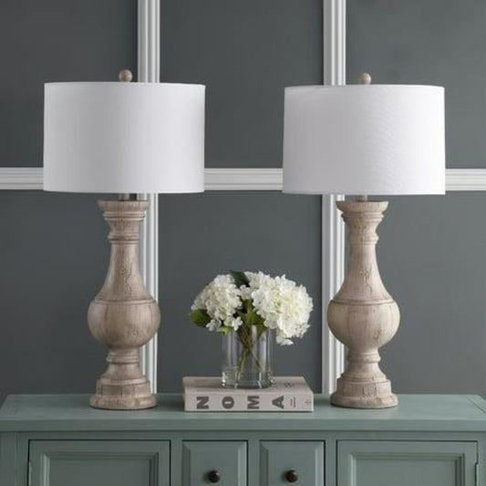 SET OF 2 - Safavieh Savion Antique 31" Table Lamp