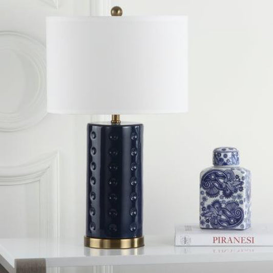 SET OF 2 - Safavieh Roxanne 26" Ceramic Glam Table Lamp