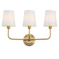 Safavieh Sawyer Brass Gold 3-Light Wall (LED Bulbs Included) Sconce