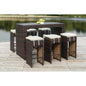 Safavieh Outdoor Collection Sanders Outdoor Bar Set Black/sand