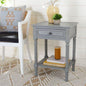 Tate 1 Drawer Accent Table Distressed Gray