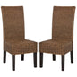 Set of 2 Arjun Wicker Dining Chair Brown