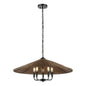 Safavieh Palmera 5-Light LED Black Rattan Pendant Light with Shade