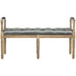 Safavieh Raiden Velvet Rustic Oak Tufted Bench