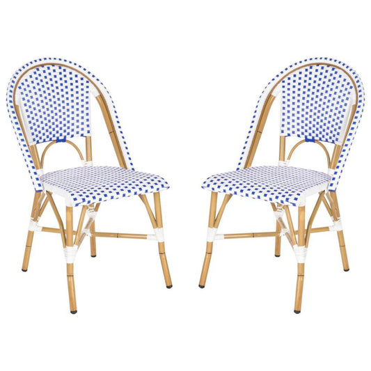 SET OF 2 - Salcha Outdoor French Bistro Side Chair White