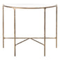Jessa 18 in. Brass/White Rectangle Metal Console Table
